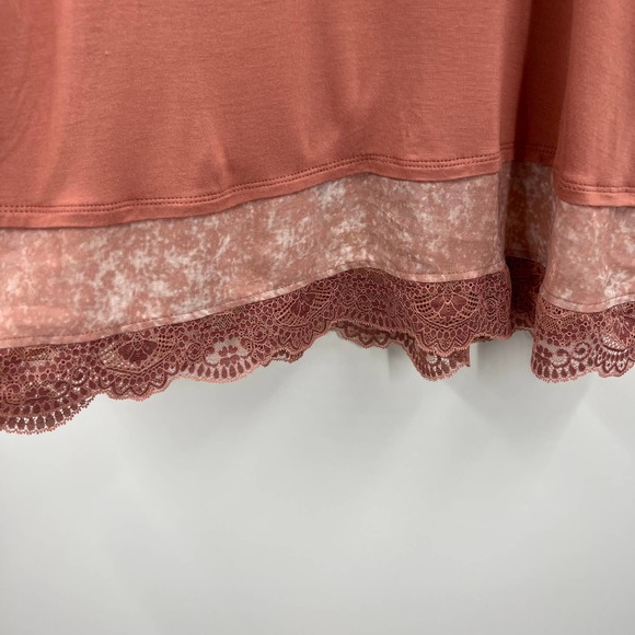 LOGO Lori Goldstein Light Tunic Blouse Quarter Sleeve Scoop Neckline Women Large - Picture 8 of 9